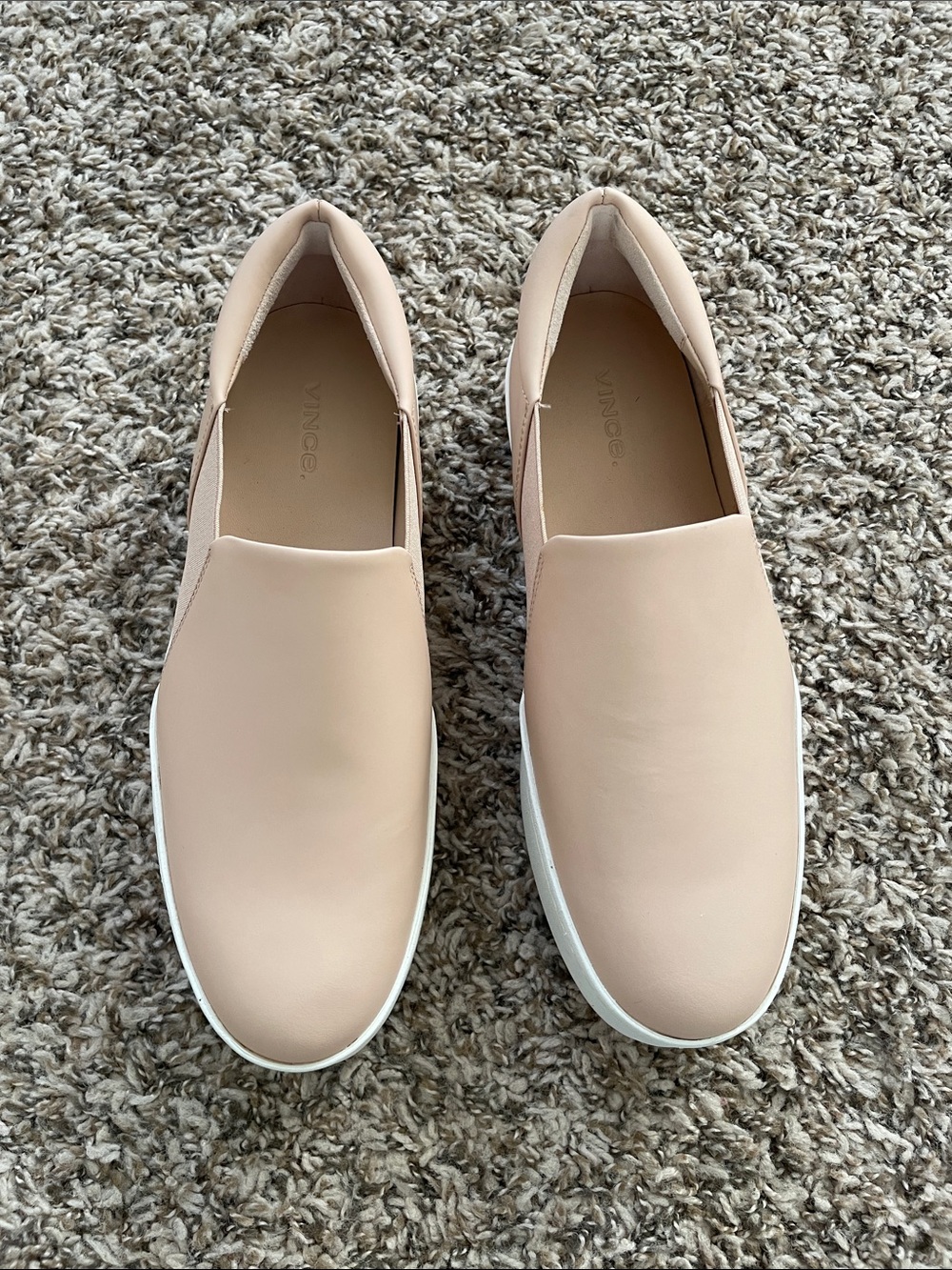 Vince Warren Leather Slip-On Platform Sneakers size 8 Pink Blush - Picture 4 of 10